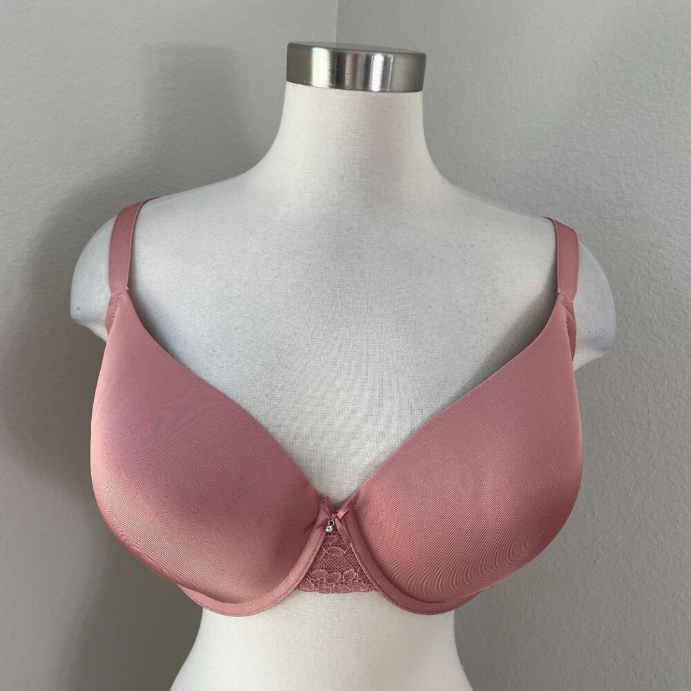 NEW Adele 38G Demi Lace Underwire Bra Pink‎ Adjustable Straps